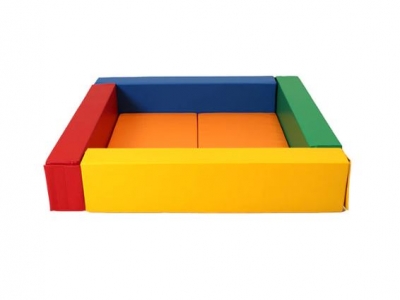 Soft Play Schaumstoff-Bällebad – 4 Balken & Matte, optional mit Bällen