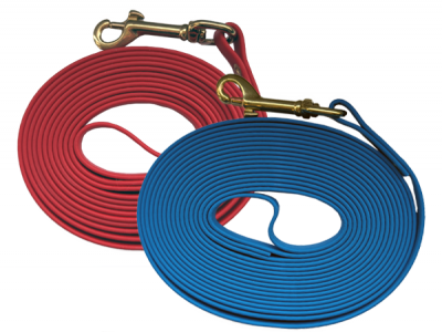 Abaca Biothane Leine 3 Meter, Breite 13 mm, Vollmessing Musketon